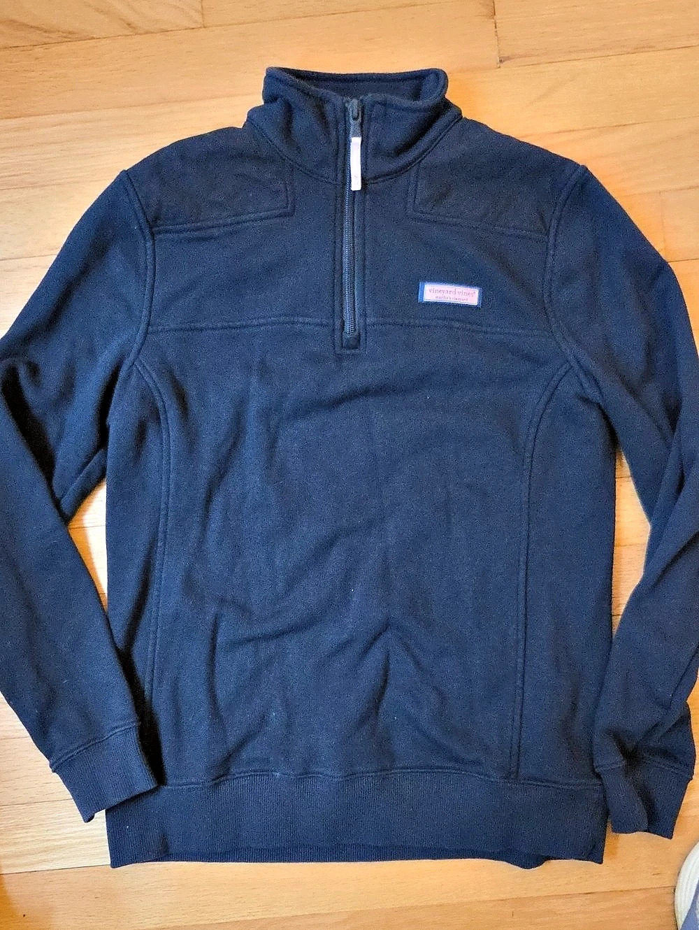 NWOT Vineyard Vines Classic Cotton Shep Shirt 1/4 Zip - Navy Blue - Women's XS